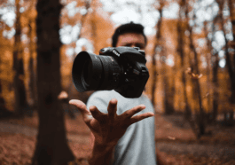 photographer with slr camera